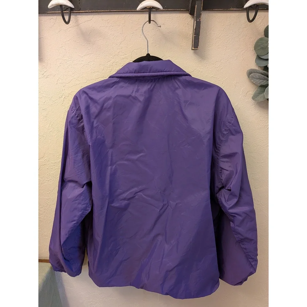 Vintage Purple Coach Jacket Windbreaker‎ Snap Button  Lightweight Size Medium
